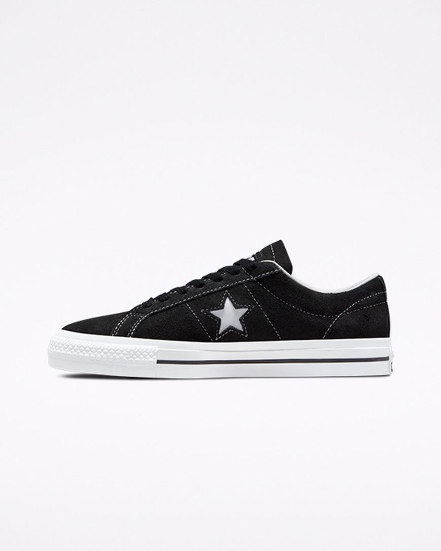 Skate Topanky Converse CONS One Star Pro Semisove Damske Čierne Biele | SK 5EX11J1